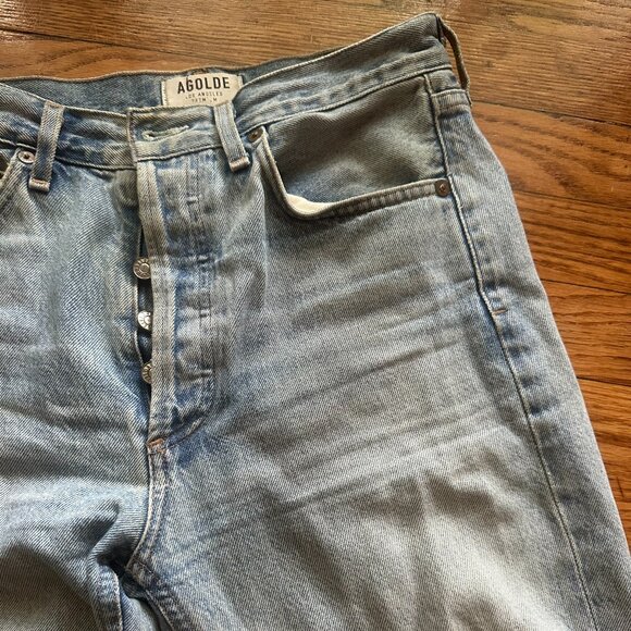 AGOLDE High Rise Riley Crop Jeans in Zephyr - Picture 6 of 8